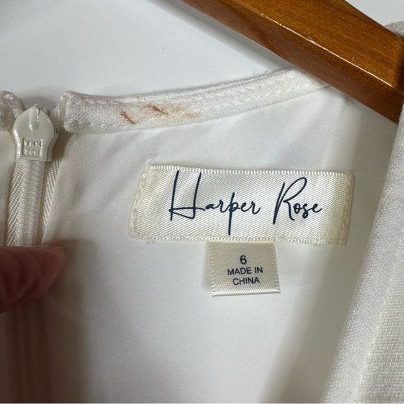 Harper Rose NWT Classic White Knee Length Dress Size 6 - Picture 5 of 7